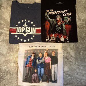 80's MOVIE WOMEN'S TSHIRT BUNDLE - Top Gun and Breakfast Club